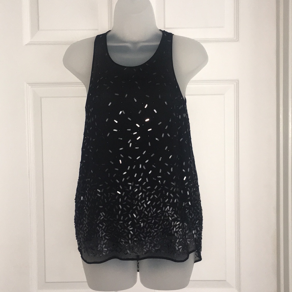 Nwt Theory ‘Semira’ Silk Embellished Top